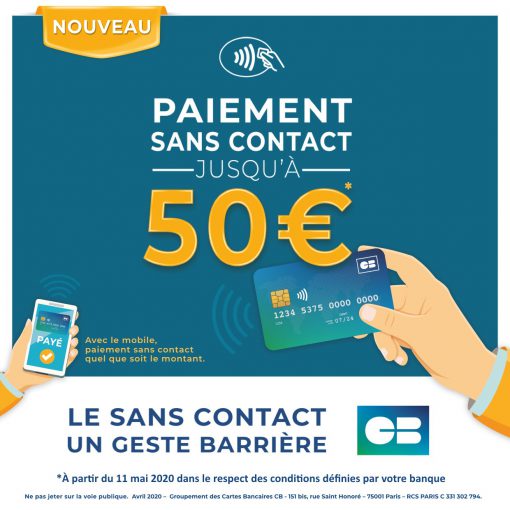 Relèvement du plafond des paiements sans contact par carte bancaire