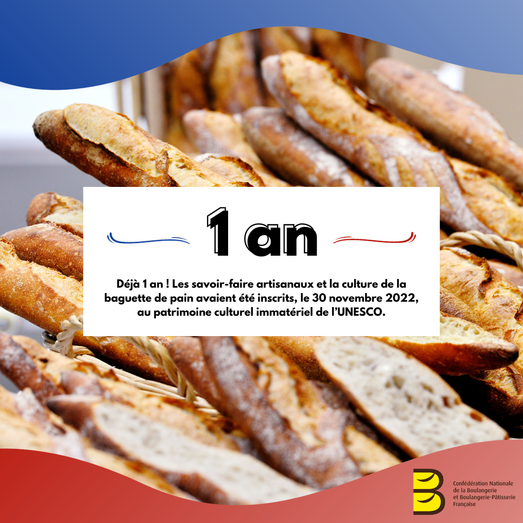 Date anniversaire de l&rsquo;inscription des savoir-faire artisanaux et la culture de la baguette au PCI de l&rsquo;Unesco !