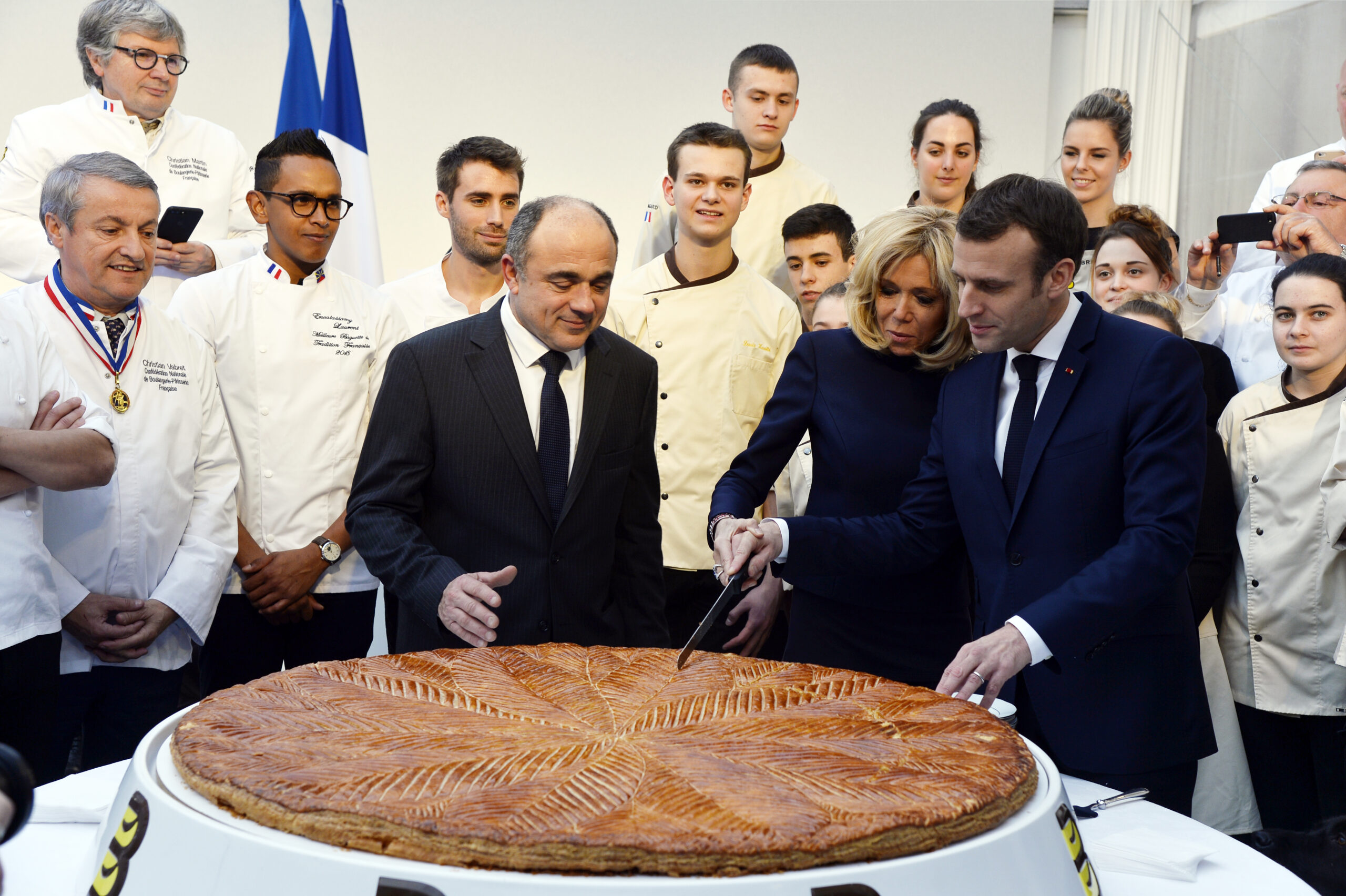 Cérémonie du partage de la galette à l’Elysée